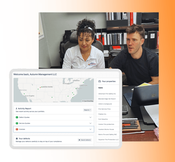 Fire inspection app customer portal
